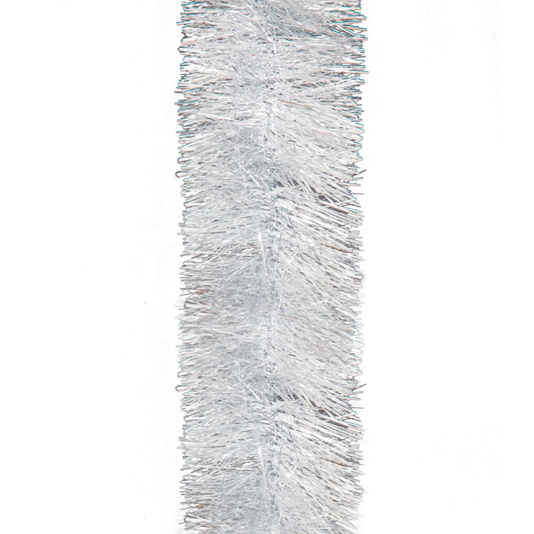 Мишура "Норка 3", 2 м, 100 мм, серебряная / Елочные украшения