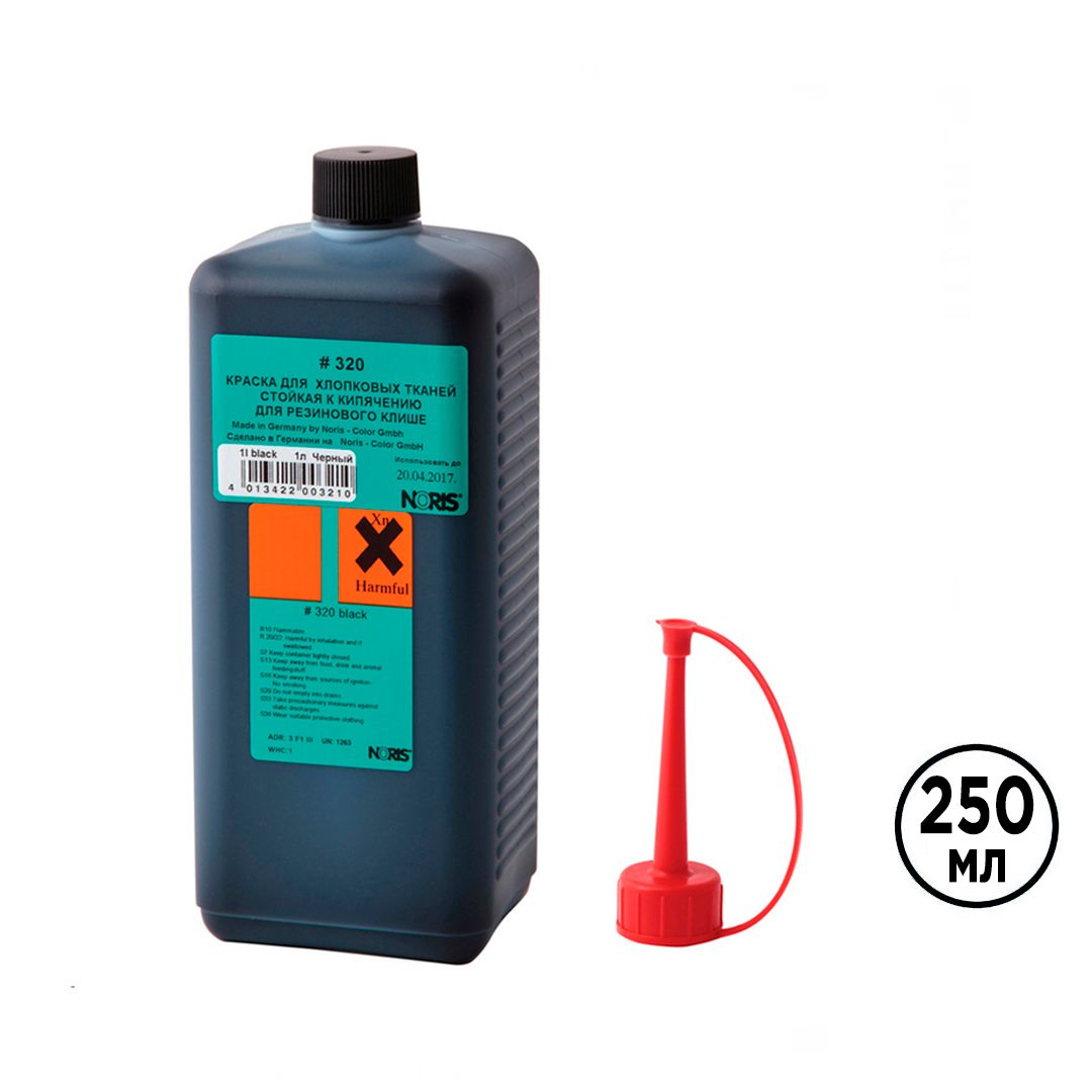 Мастика Noris 320, 250 мл, черная / Штемпельные краски (мастика)