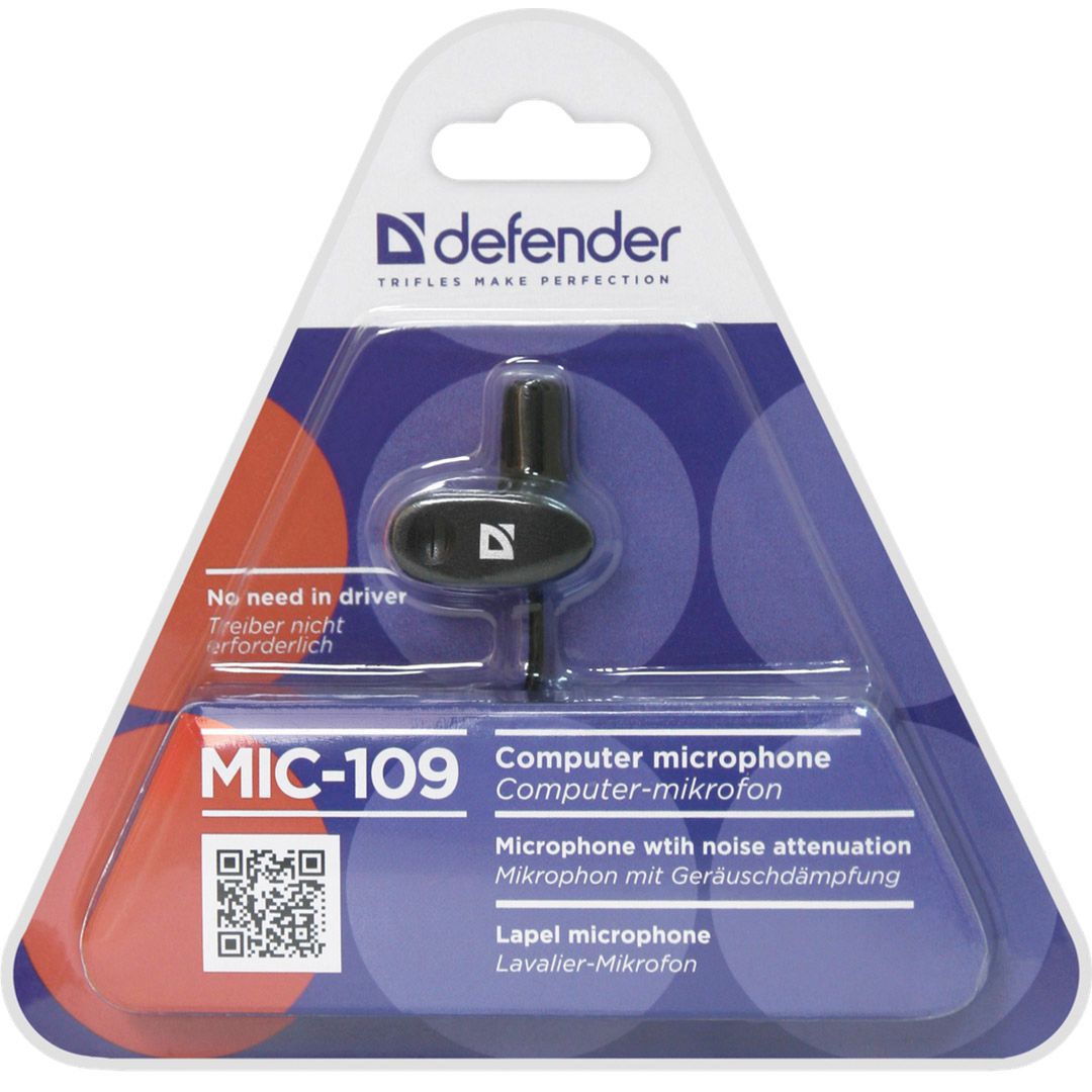 Микрофон компьютерный Defender MIC-109, на прищепке, 1,8 м, черный / Веб-камеры №6 oe.kz Микрофон компьютерный Defender MIC-109, на прищепке, 1,8 м, черный / Веб-камеры №6