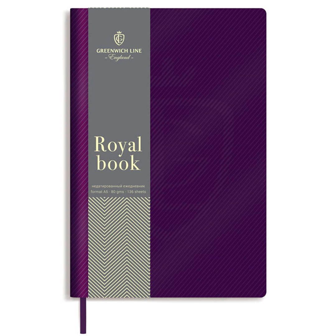 Ежедневник недатированный Greenwich Line "Royal book", A5, 136 л., фиолетовый / Ежедневники недатированные №3