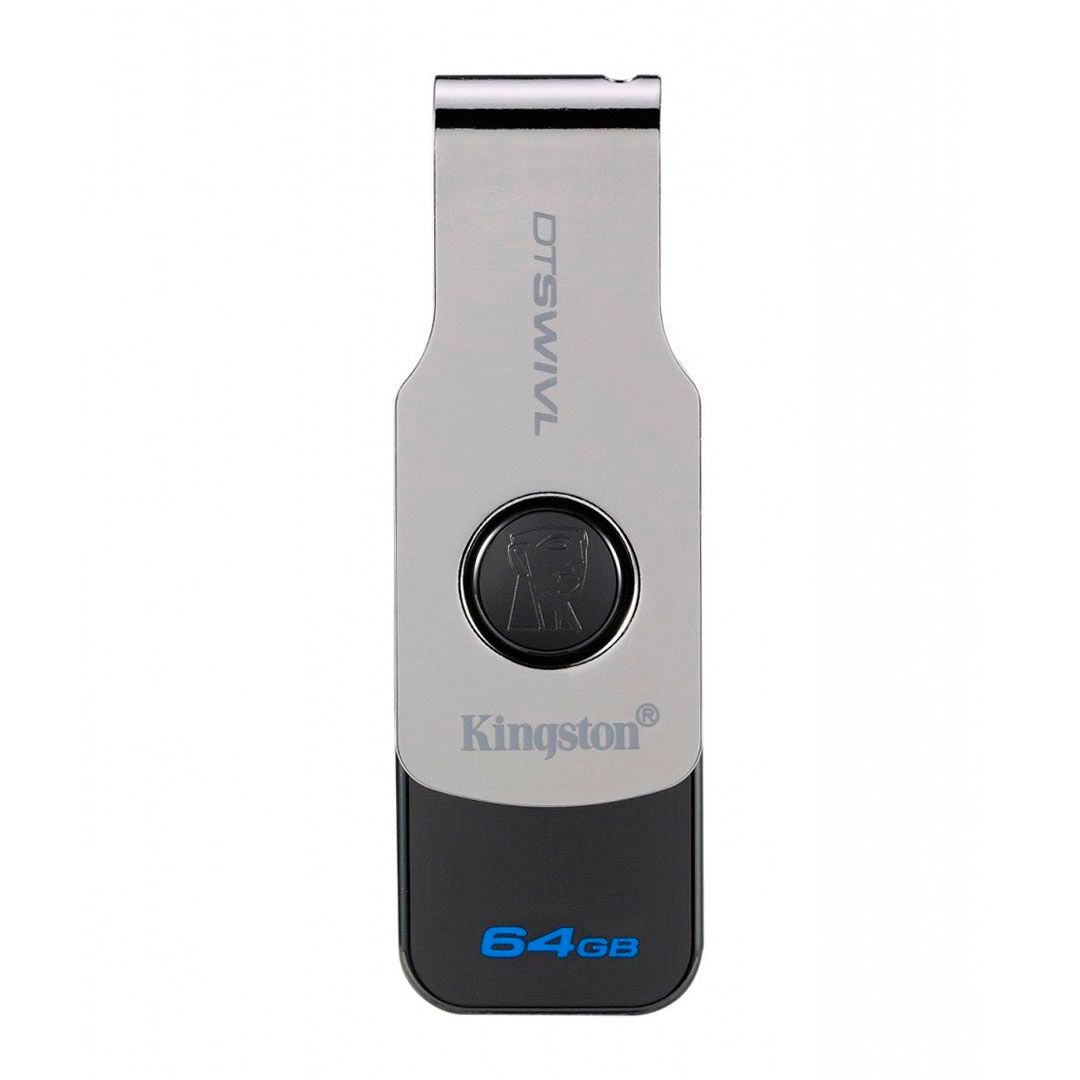 USB-флешка 64 Gb, Kingston "Data Traveler SWIVL", USB 3.0, металл