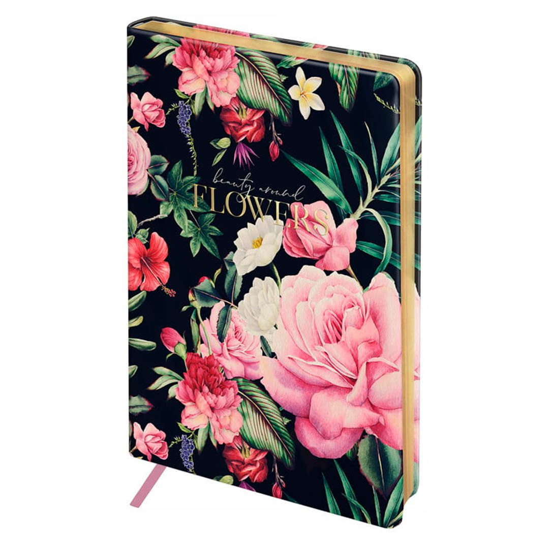 Ежедневник недатированный Greenwich Line "Romance. Dark flowers", A5, 136 л., тиснение фольгой / Ежедневники недатированные №2