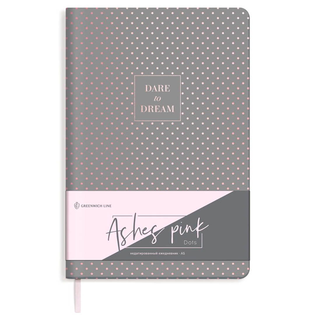 Ежедневник недатированный Greenwich Line "Ashes pink. Dots", A5, 136 л., тиснение фольгой / Ежедневники недатированные №3