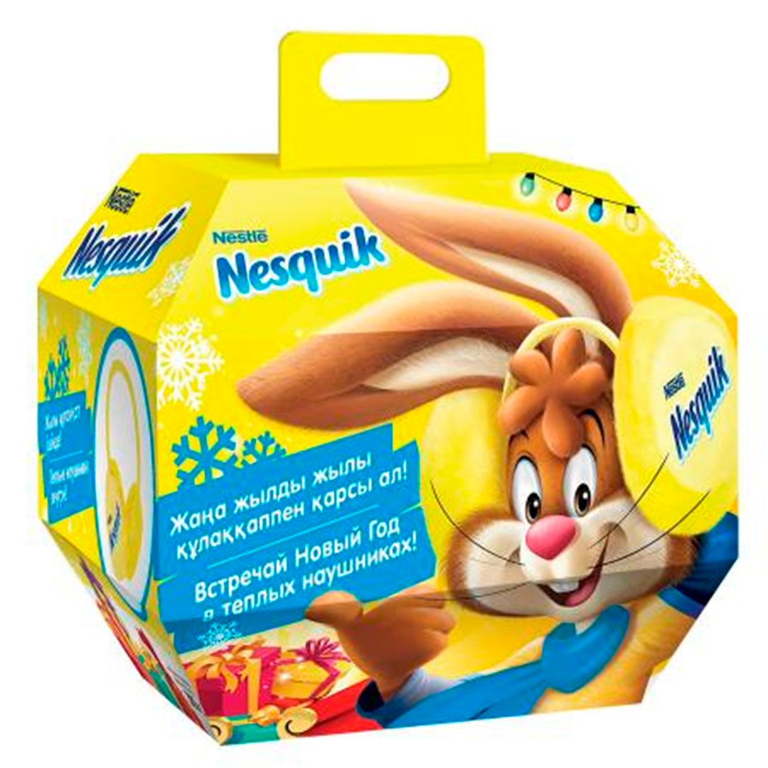 Новогодний подарок "Nesquik" с теплыми наушниками, 306 гр / Новогодние подарки