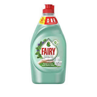 Ыдыс жууға арналған сұйықтық Fairy "Нәзік қолдар. Шай ағашы мен жалбыз", 450 мл / Ыдыс жууға арналған құралдар