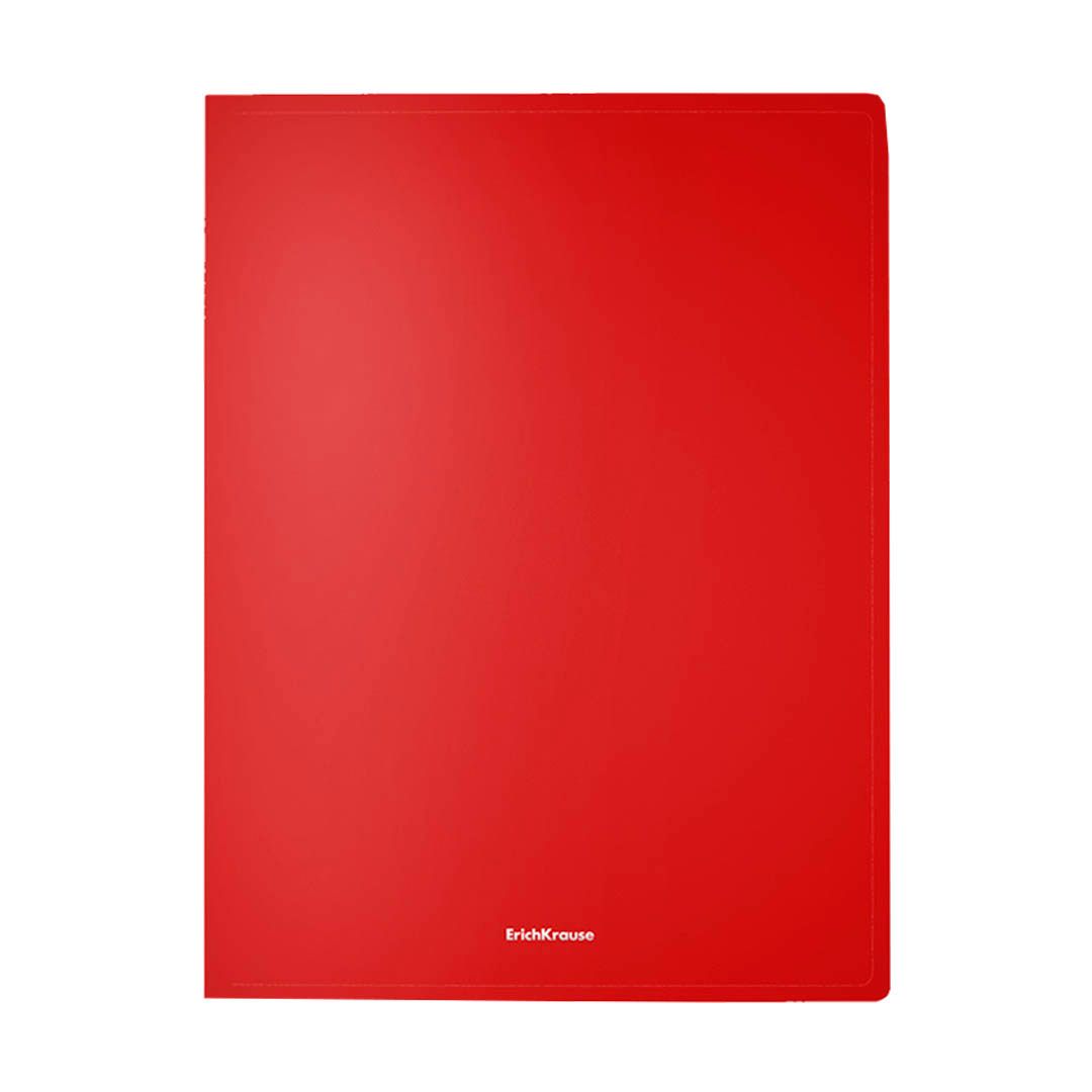 Папка Erich Krause "Classic" с зажимом, A4 формат, корешок 17 мм, красная (47181) / Папки с зажимом