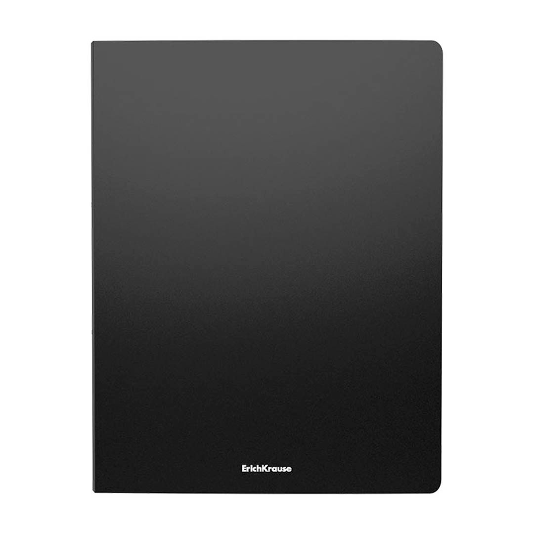 Папка Erich Krause "Classic", A4 формат, на 4 кольцах, корешок 35 мм, черная / Папки на кольцах