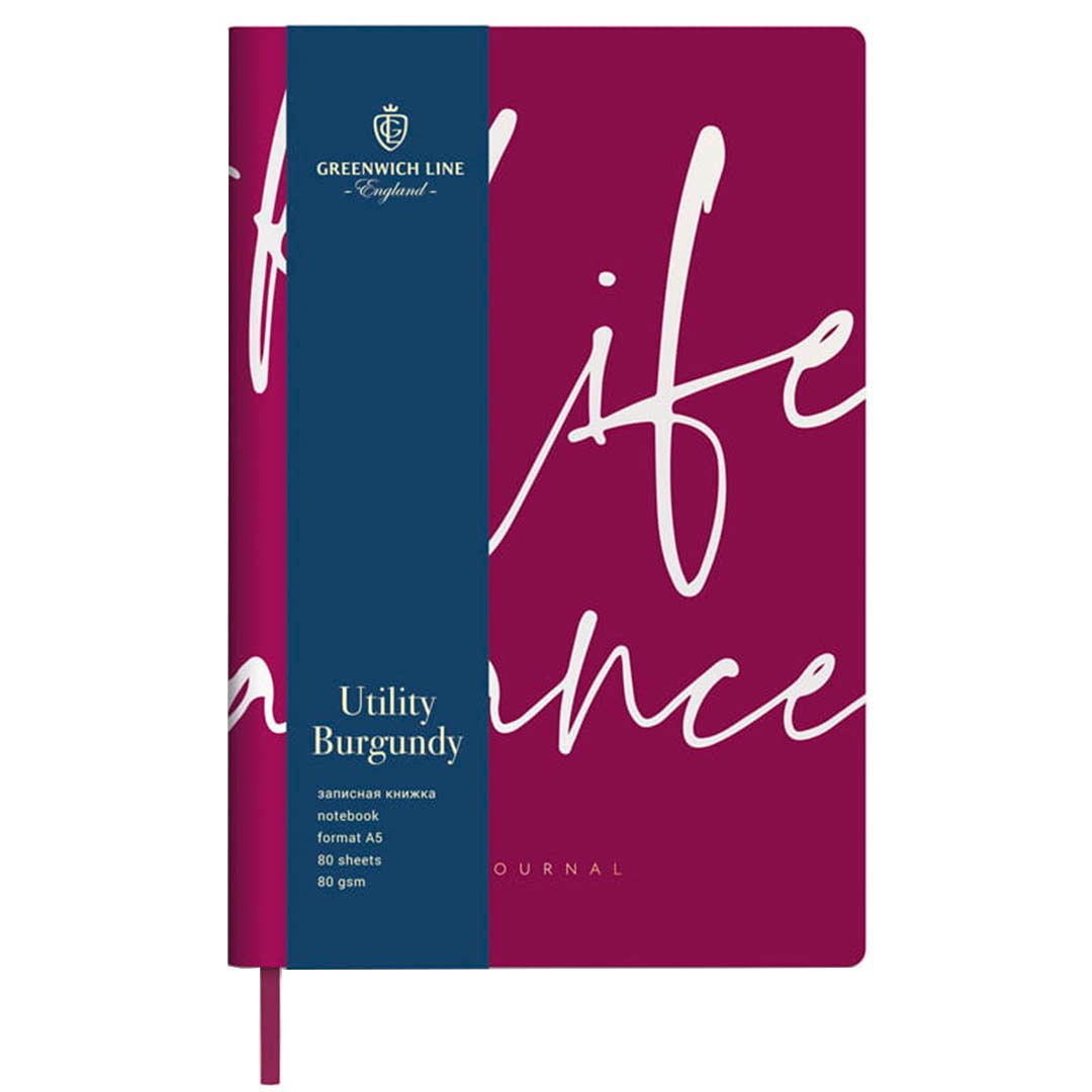 Записная книжка Greenwich Line "Utility. Burgundy", А5, 80 листов. в клетку / Записные книжки №3