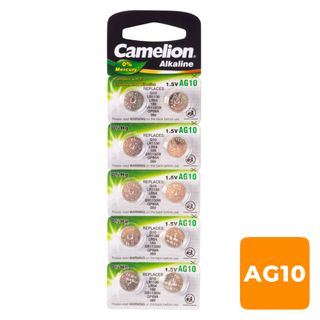 Батарейки Camelion Alkaline AG10-BP10, 1,5 V, 10 шт./упак, цена за упаковку / Батарейки