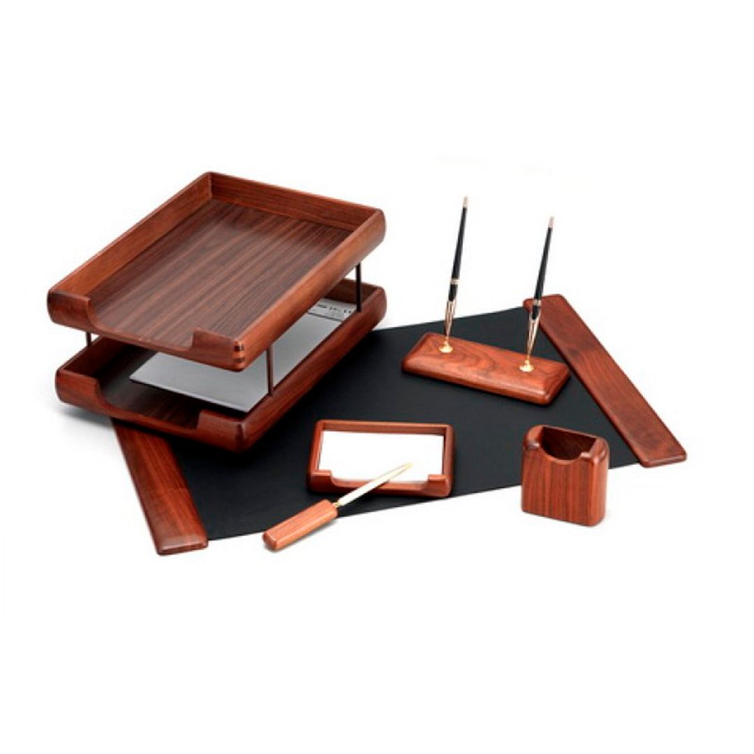 Набор настольный Good Sunrise, 6 предметов, дерево, орех / Настольные наборы oe.kz Набор настольный Good Sunrise, 6 предметов, дерево, орех / Настольные наборы