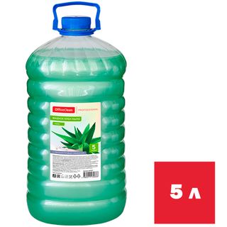 Жидкое крем-мыло OfficeClean Professional "Алоэ" перламутровое, 5 л, ПЭТ / Жидкое мыло
