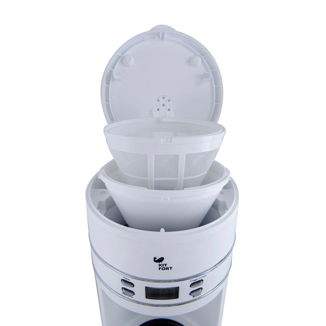 Кофеварка капельная Kitfort КТ-704-1, 1,5 л, белая / Кофеварки	 №2