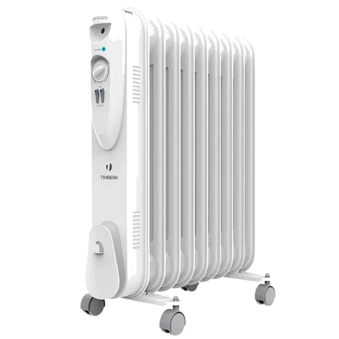 Обогреватель масляный Timberk TOR 21.1809 SLX, 1,8 кВт, белый / Обогреватели