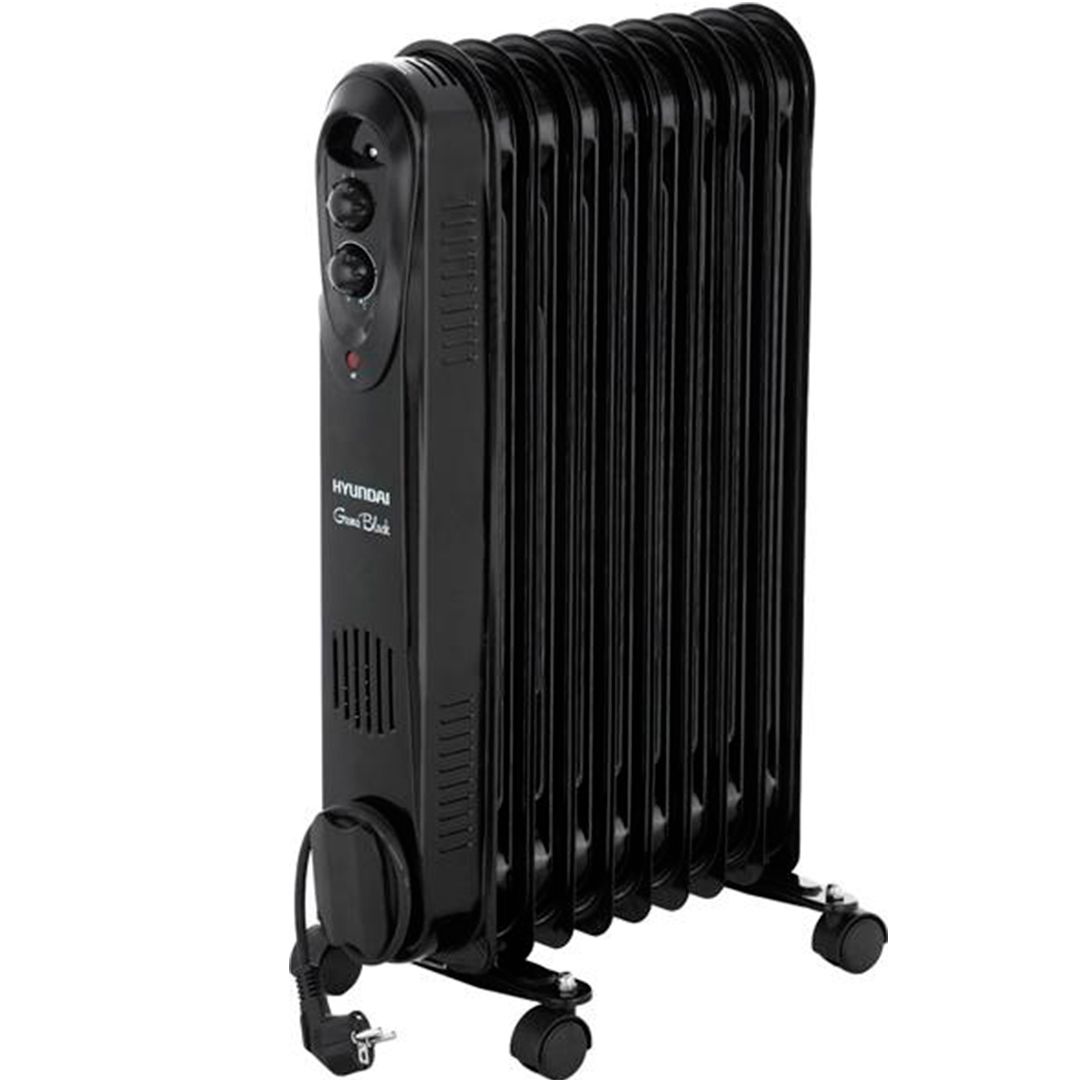 Обогреватель масляный Hyundai H-HO-3-09-UI893, 2 кВт, черный / Обогреватели