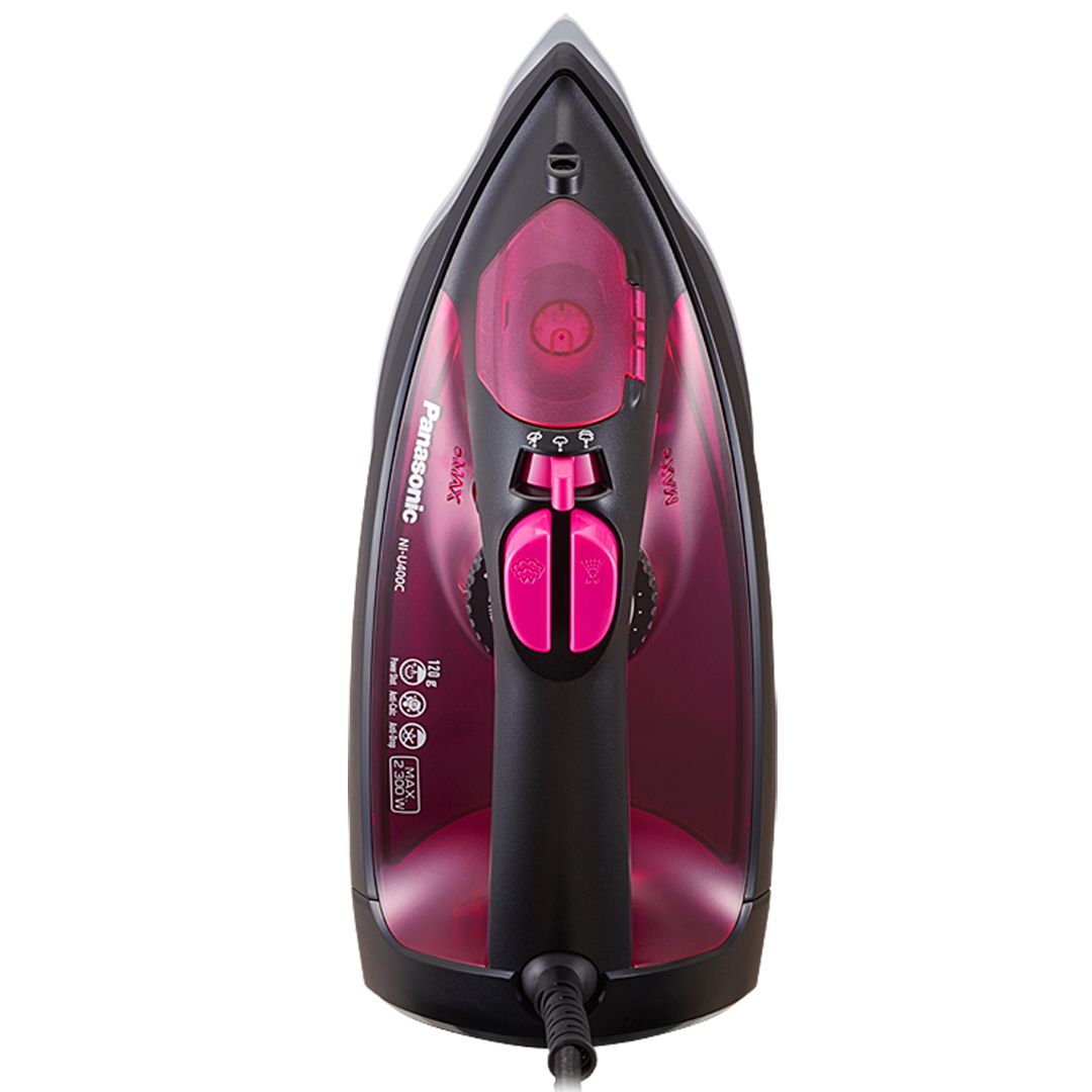 Утюг Panasonic NI-U400CPTW, мощность 2300 Вт, резервуар 300 мл, керамическая подошва, фиолетовый / Уход за одеждой №5