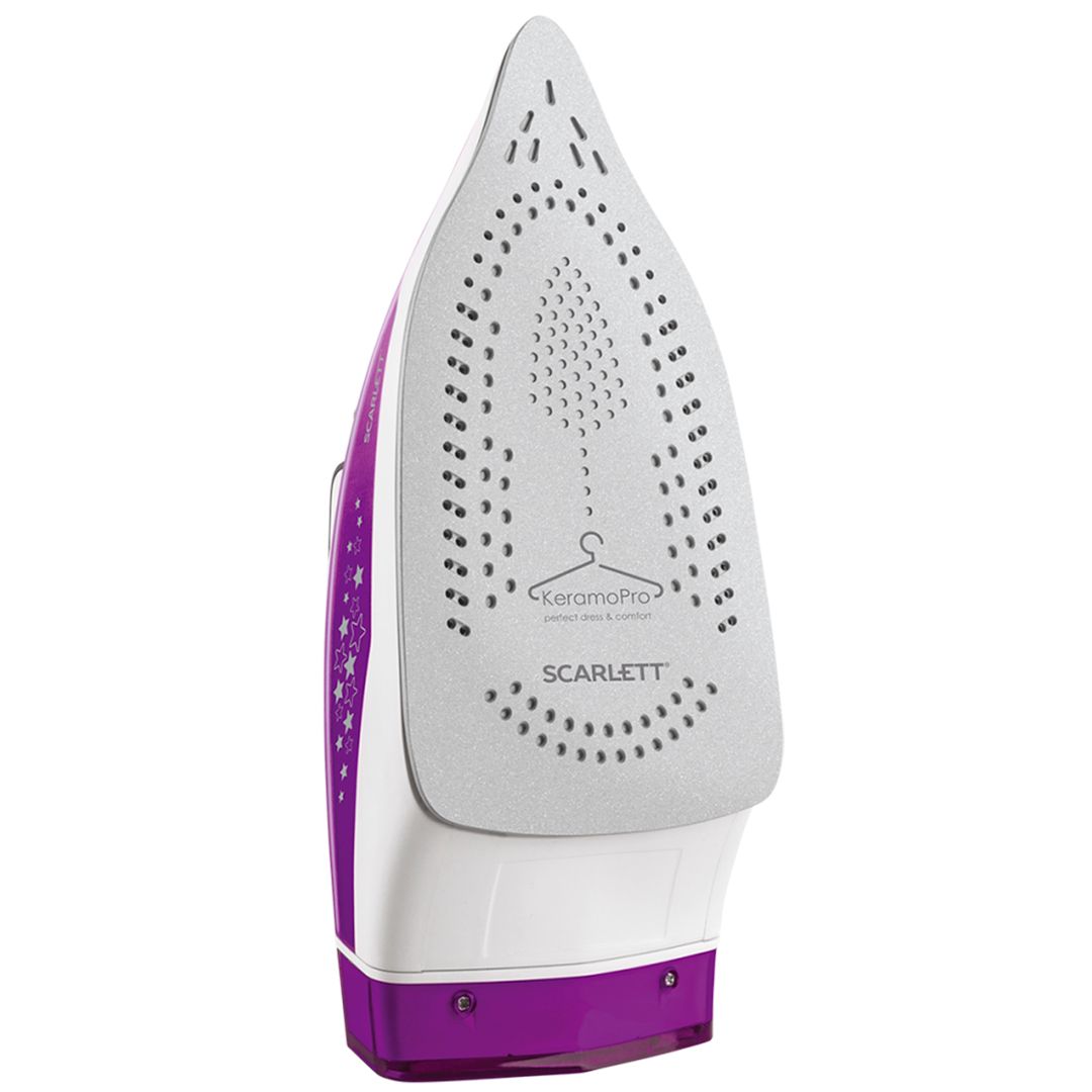 Утюг Scarlett SC-SI30K34, мощность 2200 Вт, резервуар 380 мл, керамическая подошва, фиолетовый / Уход за одеждой №2