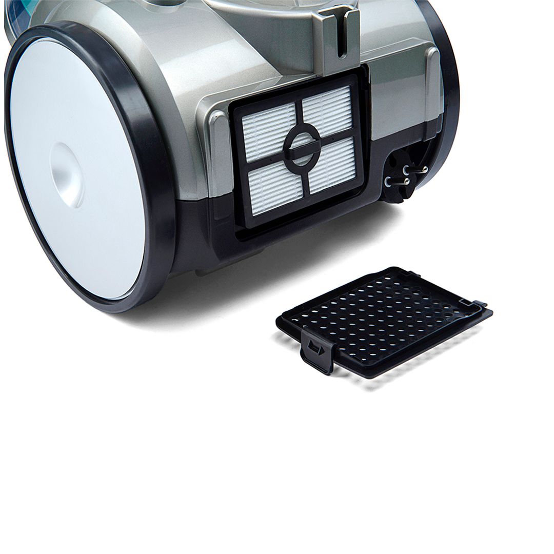 Пылесос Kitfort KT-522-3, 1400 Вт, 2 л, трубка из телескопической стали, серо-зеленый / Оборудование для уборки №6