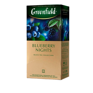 Шай Greenfield Blueberry nights, қара, қаражидек дәмімен, 25 қалташа / Қалташалардағы шай oe.kz Шай Greenfield Blueberry nights, қара, қаражидек дәмімен, 25 қалташа / Қалташалардағы шай