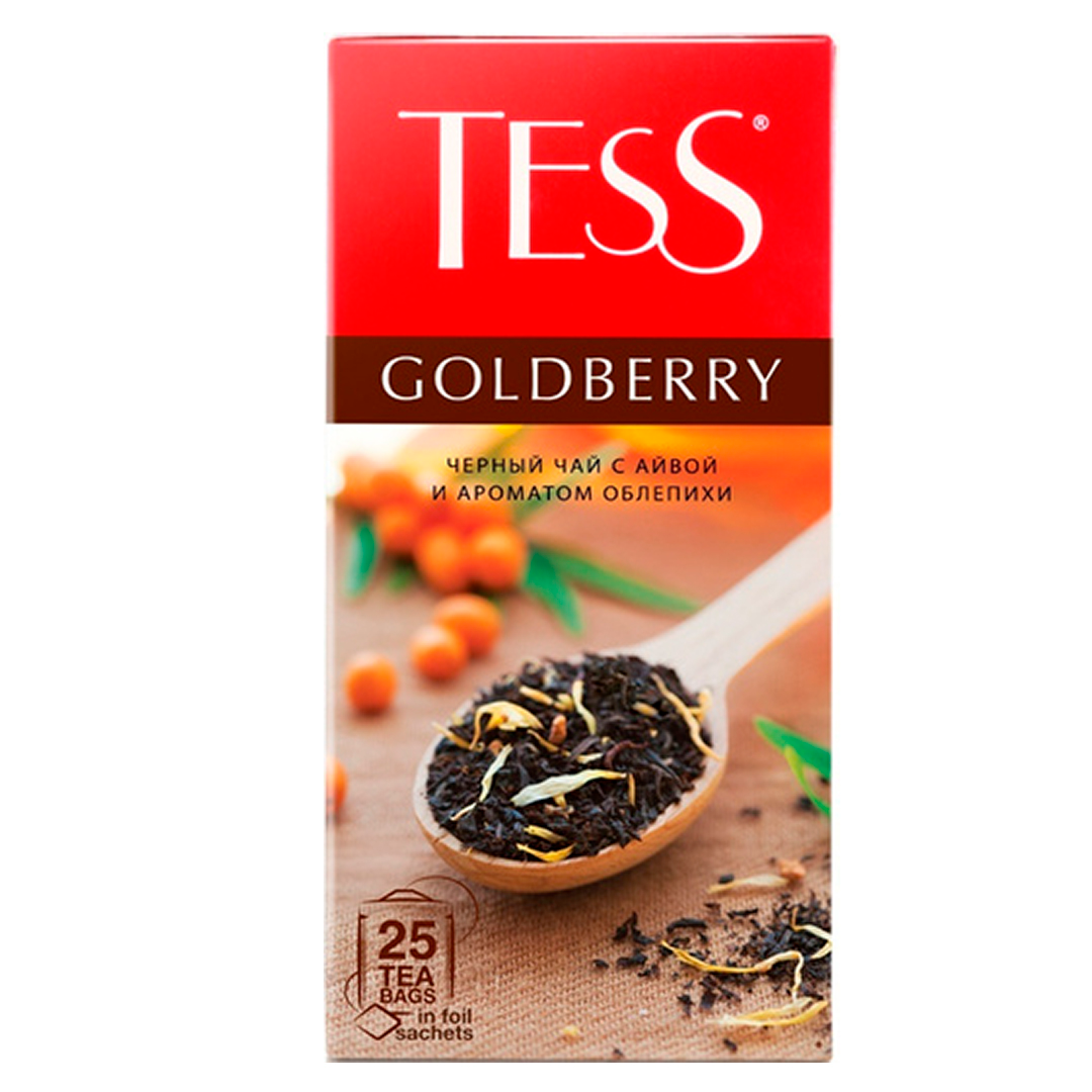 Чай Tess Goldberry, черный, фруктовый, 25 пакетиков / Чай пакетированный №2