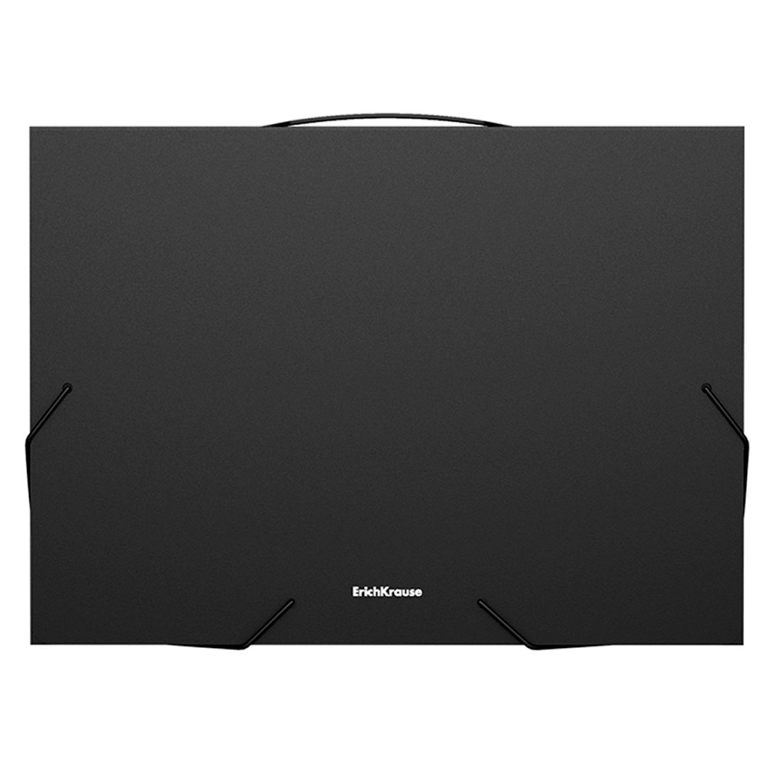 Папка Erich Krause "Classic", А4 формат, на резинке, черная / Папки на резинках