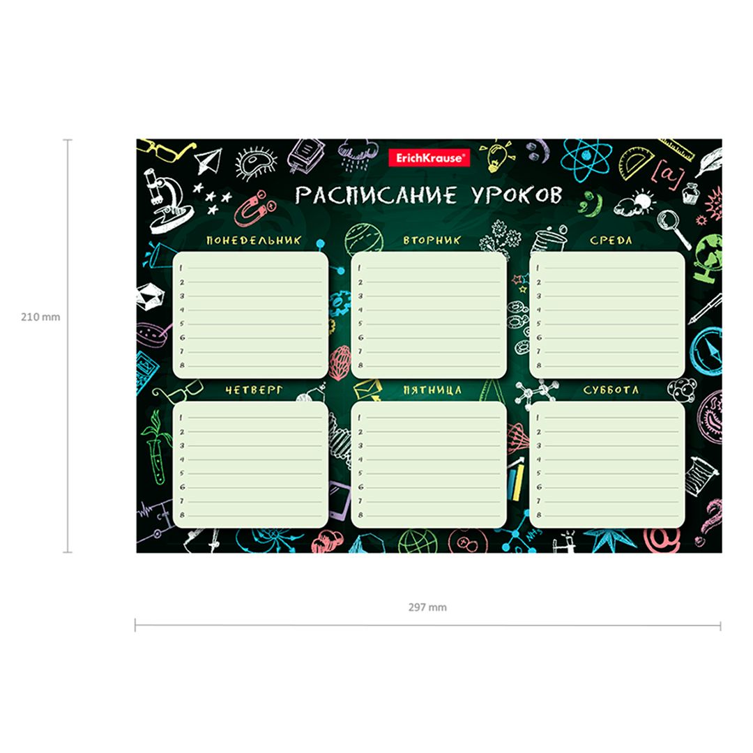 Расписание уроков Erich Krause "К доске!", A4 формат / Тетради школьные №2