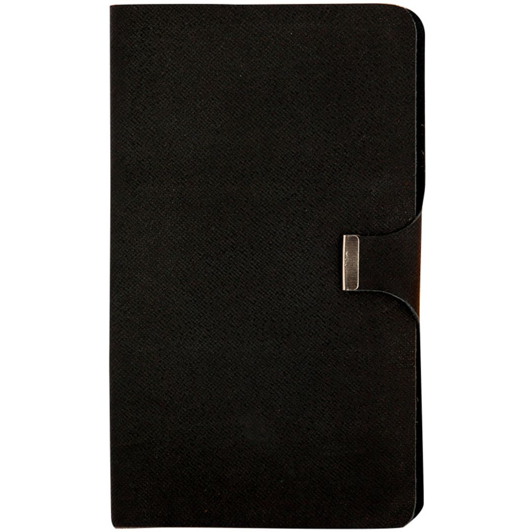 Визитница 3-х рядная OfficeSpace на 96 визиток, 110*190 мм, кожа, кнопка, серая / Визитницы настольные