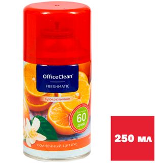 Сменные баллоны OfficeClean "Солнечный цитрус", 250 мл / Баллончики для диспенсеров