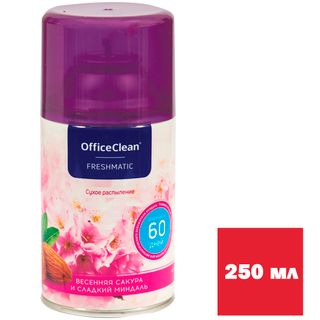 Сменные баллоны OfficeClean "Весенняя сакура и сладкий миндаль", 250 мл / Баллончики для диспенсеров