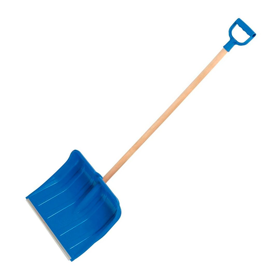 Лопата для снега Prosperplast Alpin 2 Alu, с деревянным черенком и D-образной ручкой, 490*375*1400мм / Инвентарь для уборки снега