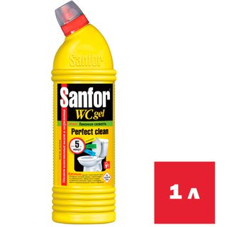 Дәретхананы тазартқыш құрал Sanfor WC "Lemon Fresh", 1000 мл / Дәретхана және жуынатын бөлме құралдары oe.kz Дәретхананы тазартқыш құрал Sanfor WC "Lemon Fresh", 1000 мл / Дәретхана және жуынатын бөлме құралдары