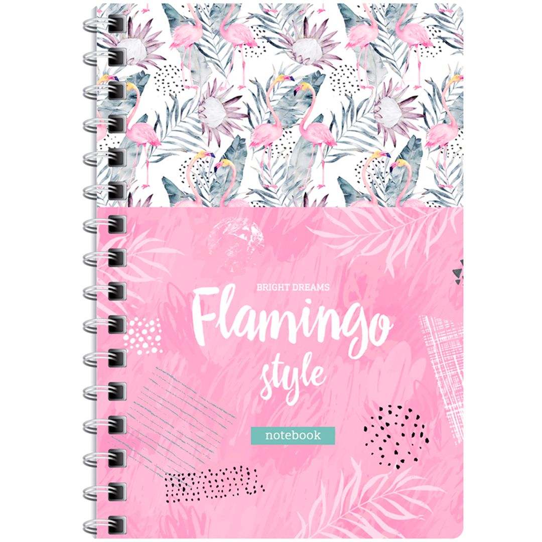 Записная книжка ArtSpace "Стиль. Flamingo", А6, 120 листов, на гребне / Записные книжки №4