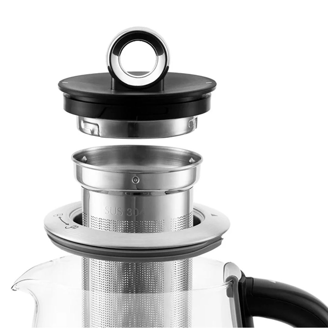 Электрический чайник Kitfort KT-646, 1,5 л, стекло, стальной/черный / Чайники №3 oe.kz Электрический чайник Kitfort KT-646, 1,5 л, стекло, стальной/черный / Чайники №3