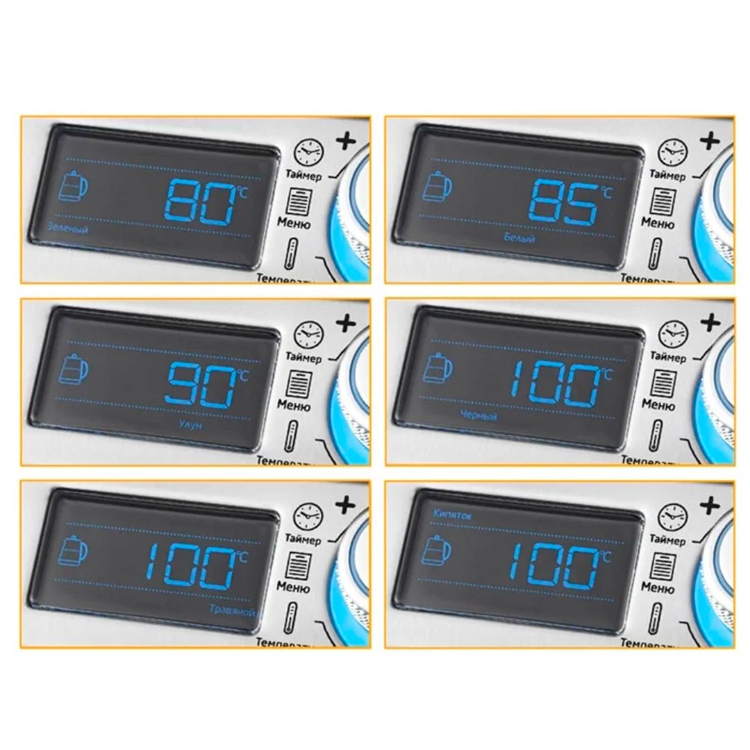 Электрический чайник Kitfort KT-646, 1,5 л, стекло, стальной/черный / Чайники №4 oe.kz Электрический чайник Kitfort KT-646, 1,5 л, стекло, стальной/черный / Чайники №4