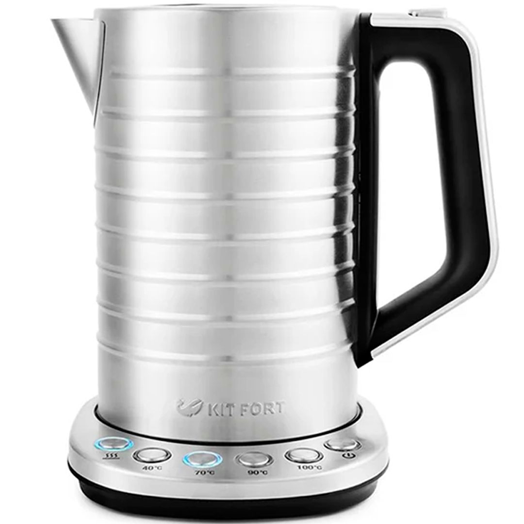 Электрический чайник с терморегулятором Kitfort KT-649, 1,7 л, металлик / Чайники	 №2