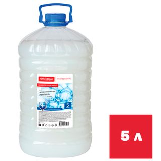 Жидкое крем-мыло OfficeClean Professional "Антибактериальное" белое, 5 л / Жидкое мыло