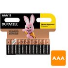 Батареялар Duracell шынашақты AAA LR03/MN2400,1.5 V, 12 дана/қапт, баға бір қаптамасы үшін