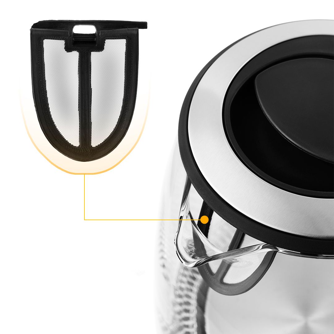 Электрический чайник Kitfort KT-655, 2 л, стекло, черный / Чайники	 №3