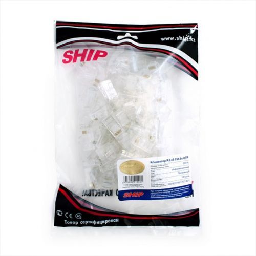 Коннектор RJ 45 SHIP S901A, тип разъёма: RJ 45, категория 5е, UTP, 100 шт/упак / Пассивное оборудование