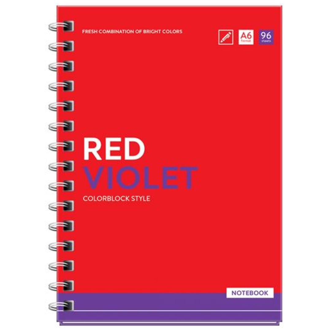 Записная книжка ArtSpace "Моноколор. Colorblock", А6, 96 листов. в клетку, на гребне / Записные книжки №5