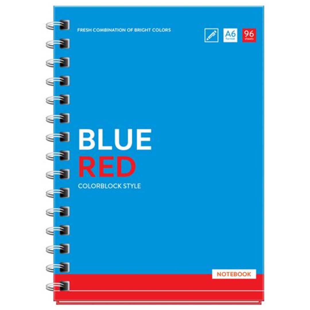 Записная книжка ArtSpace "Моноколор. Colorblock", А6, 96 листов. в клетку, на гребне / Записные книжки №4