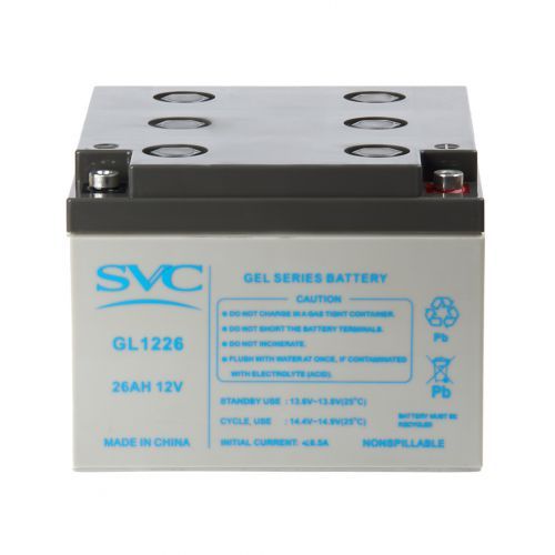 Аккумуляторная батарея SVC GL1226, 12В, 26 Ач, размер 166*175*125 мм, серая