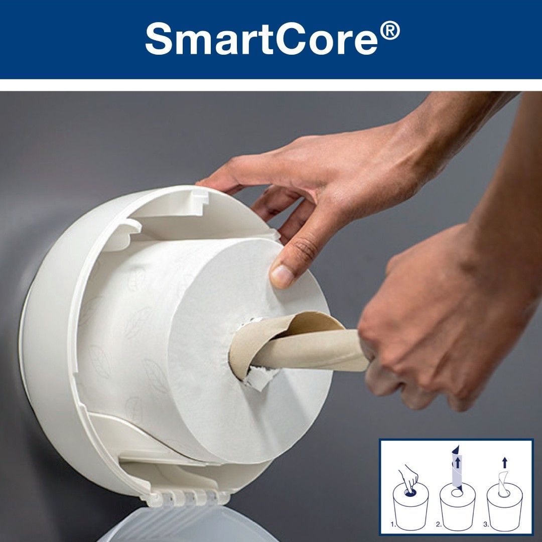Туалетная бумага рулонная Tork SmartOne, центральная вытяжка, 112 метров, 2-х слойная, белая / Бумага туалетная бытовая №6 oe.kz Туалетная бумага рулонная Tork SmartOne, центральная вытяжка, 112 метров, 2-х слойная, белая / Бумага туалетная бытовая №6
