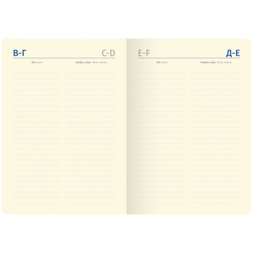 Ежедневник недатированный Berlingo "Silver Pristine", А6, 160 л., кожзам, серебряный срез, синий / Ежедневники недатированные №5