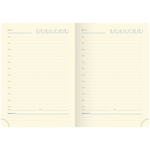 Ежедневник недатированный Berlingo "Silver Pristine", А6, 160 л., кожзам, серебряный срез, синий / Ежедневники недатированные №4