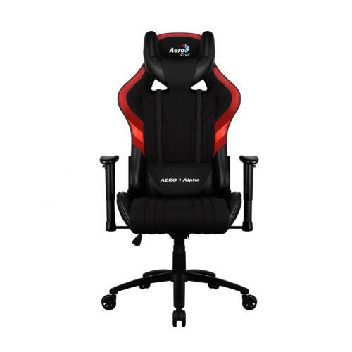 Игровое компьютерное кресло Aerocool AERO 1 Alpha BR, искусственная кожа, черно-красное