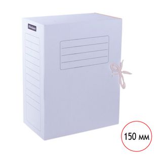 Мұрағаттық папка OfficeSpace, 150*235*325 мм, сыйымдылығы 1400 параққа дейін, бауымен, ақ / Мұрағаттық қораптар және баулы папкалар