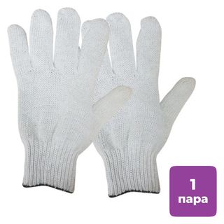 Мақта-мата қолғаптары OfficeClean, жабыны жоқ, 7,5 класс, 4 жіпті, ақ / Қолғаптар