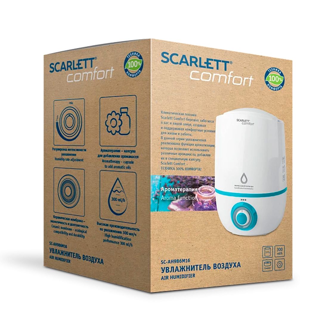 Ауа ылғалдауыш Scarlett SC-AH986M16, 2,3 л, қуаты 23 Вт, бөлме ауданы 20 м²