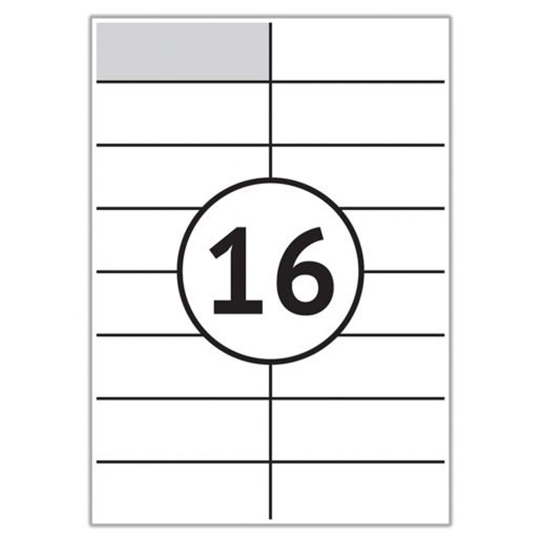 Этикетка самоклеящаяся OfficeSpace, A4, размер 105*37 мм, 16 этикеток, 25 листов / Самоклеящиеся этикетки универсальные №3