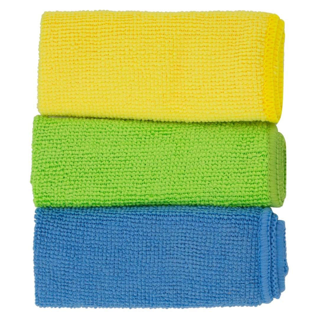 Әмбебап микрофибра майлықтары OfficeClean, өлшемі 25*25 см, жинақта 3 дана, ассорти / Тұрмыстық майлықтар №2